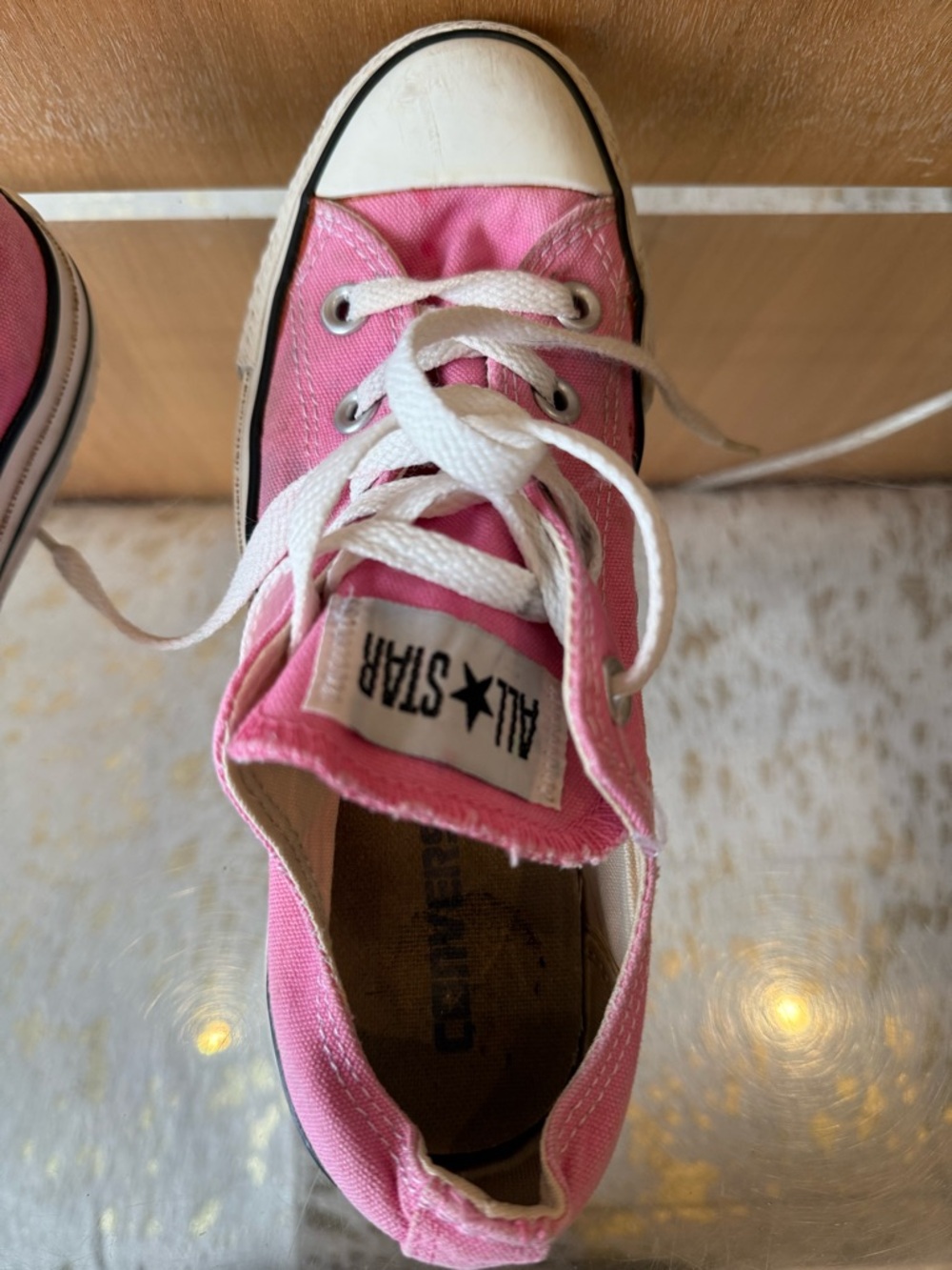 Pre-Loved Pink Low-Top Converse Sneakers for Women, size 4 (6.5 US) - Picture 8 of 9